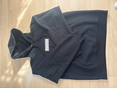 Supreme / Burberry Box Logo Hooded Sweatshirt "Black"