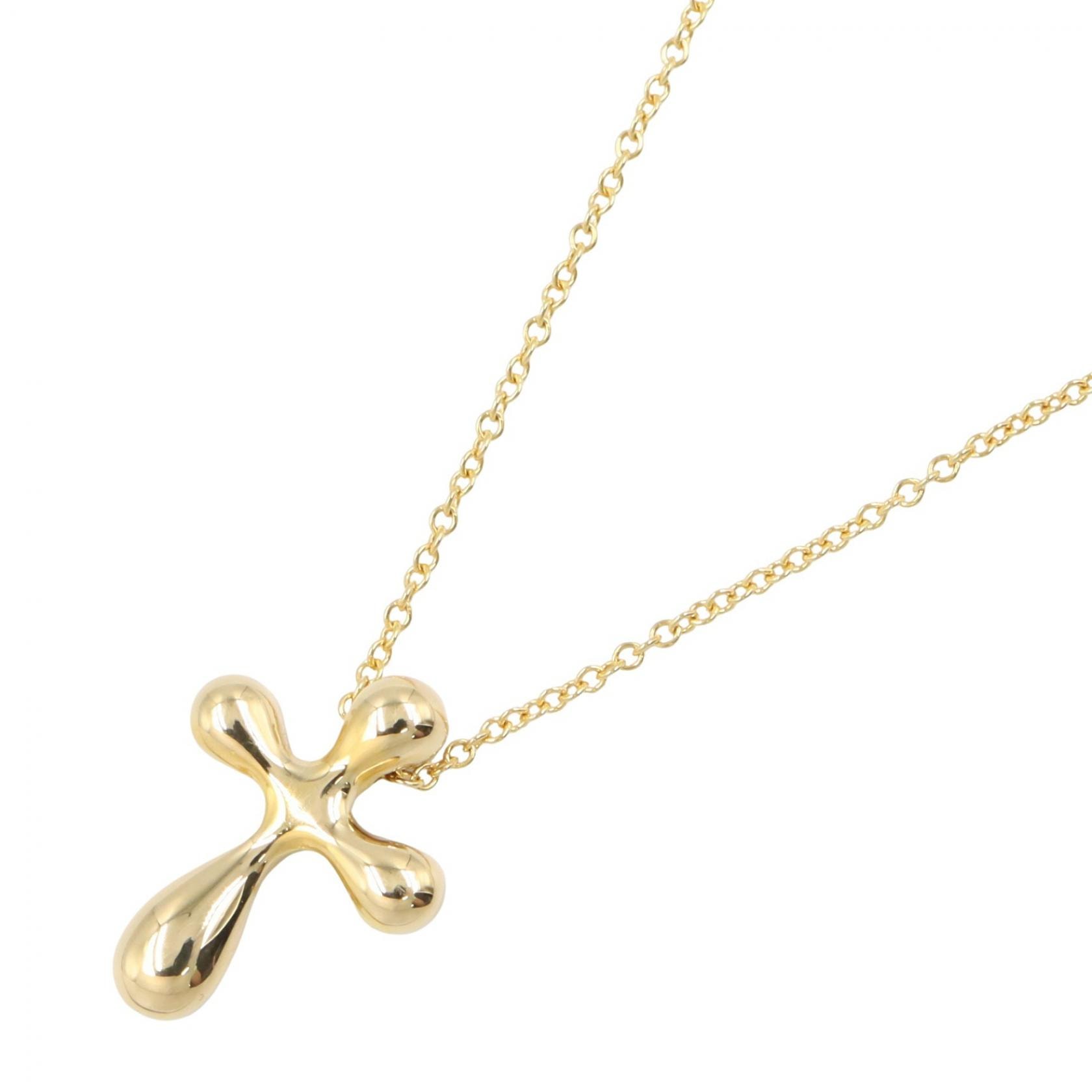ティファニー TIFFANY&CO クロス ネックレス ネックレス ジュエリー K18(イエローゴールド) レディース ゴールド系 【中古】