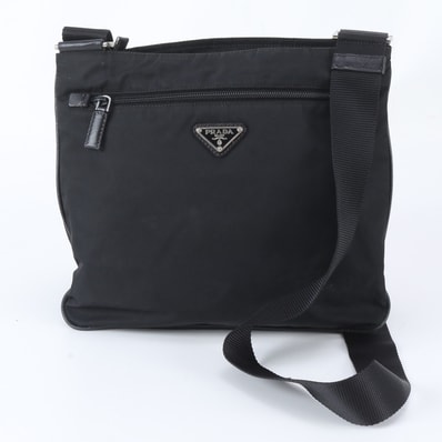 ■美品 プラダ テスート ナイロントライアングルロゴショルダーバッグ