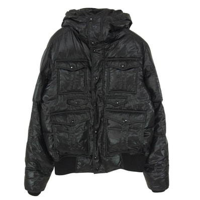 GUCCI グッチ 200610 Z4063 ロゴワッペン ダウン ジャケット ブラック系 50【中古】