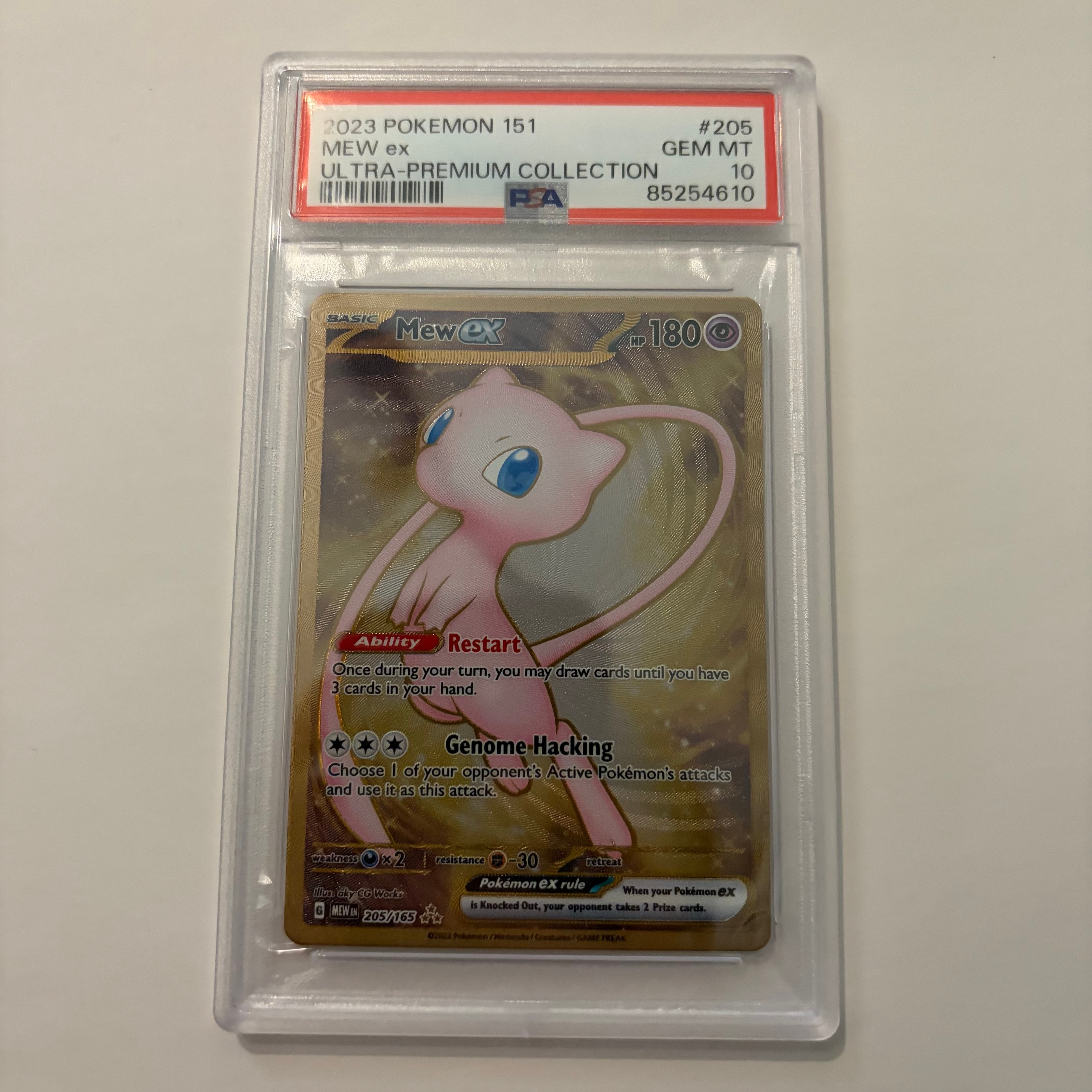 PSA10】ミュウex HR [MEW EN 205/165]【英語版】(スカーレット