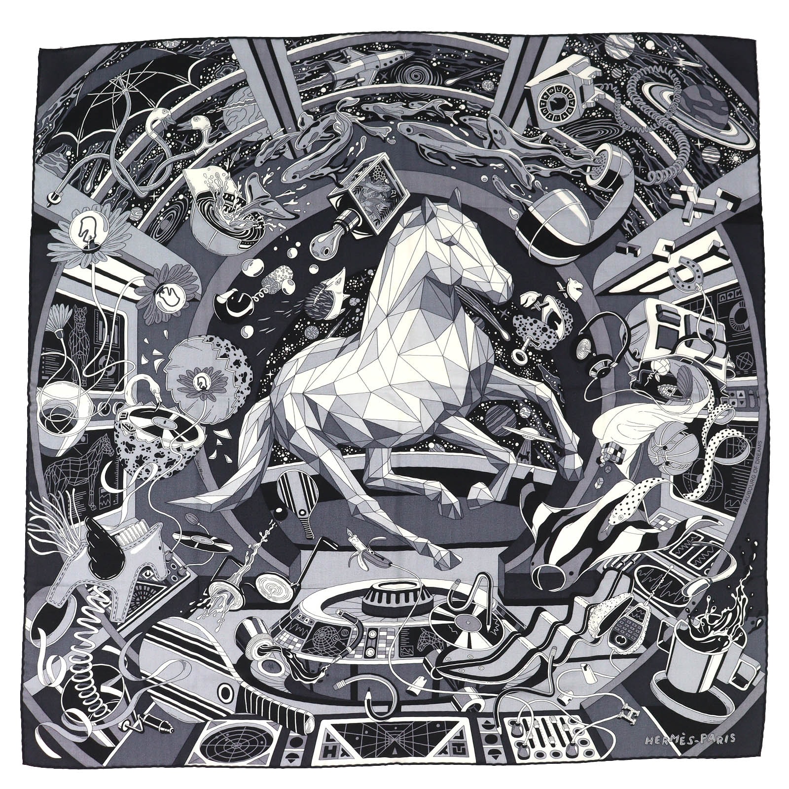 未使用品 エルメス スカーフ カレH 100 フォーブル オブ ドリームズ