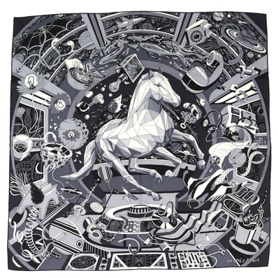 未使用品 エルメス スカーフ カレH 100 フォーブル オブ ドリームズ