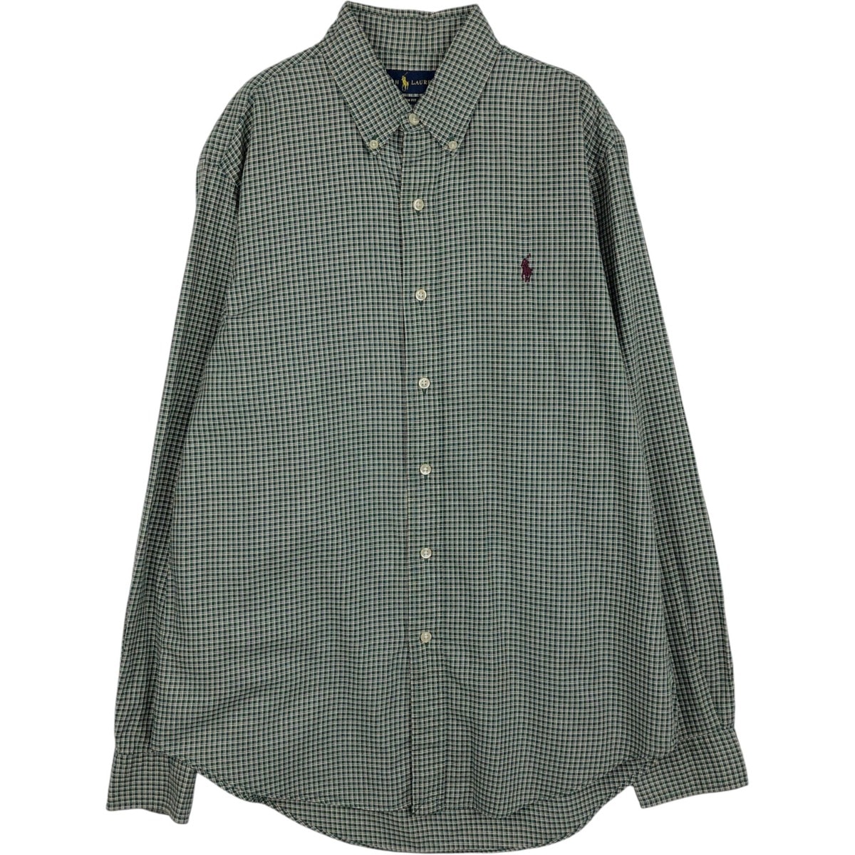 古着 ラルフローレン Ralph Lauren CLASSIC FIT クラシックフィット 長袖 ボタンダウンチェックシャツ メンズM相当/eaa649996