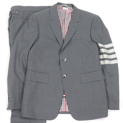 極美品 トムブラウン スーツ グレー JKT48R/PT50R 722H25