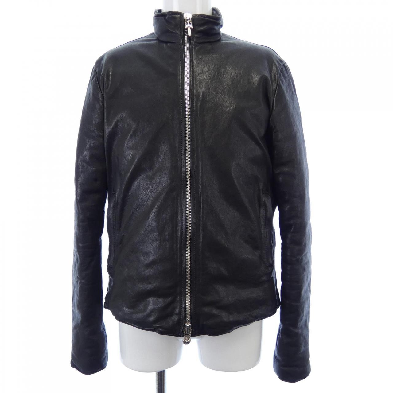 Chrome Hearts Perfect Panosh Leather VJ Perfect Single Riders Jacket "Black"
