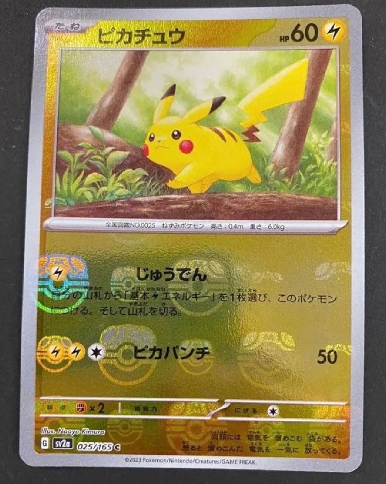 ピカチュウ C: マスターボールミラー (マスボピカチュウ) [SV2a 025/165](強化拡張パック「ポケモンカード151」)
