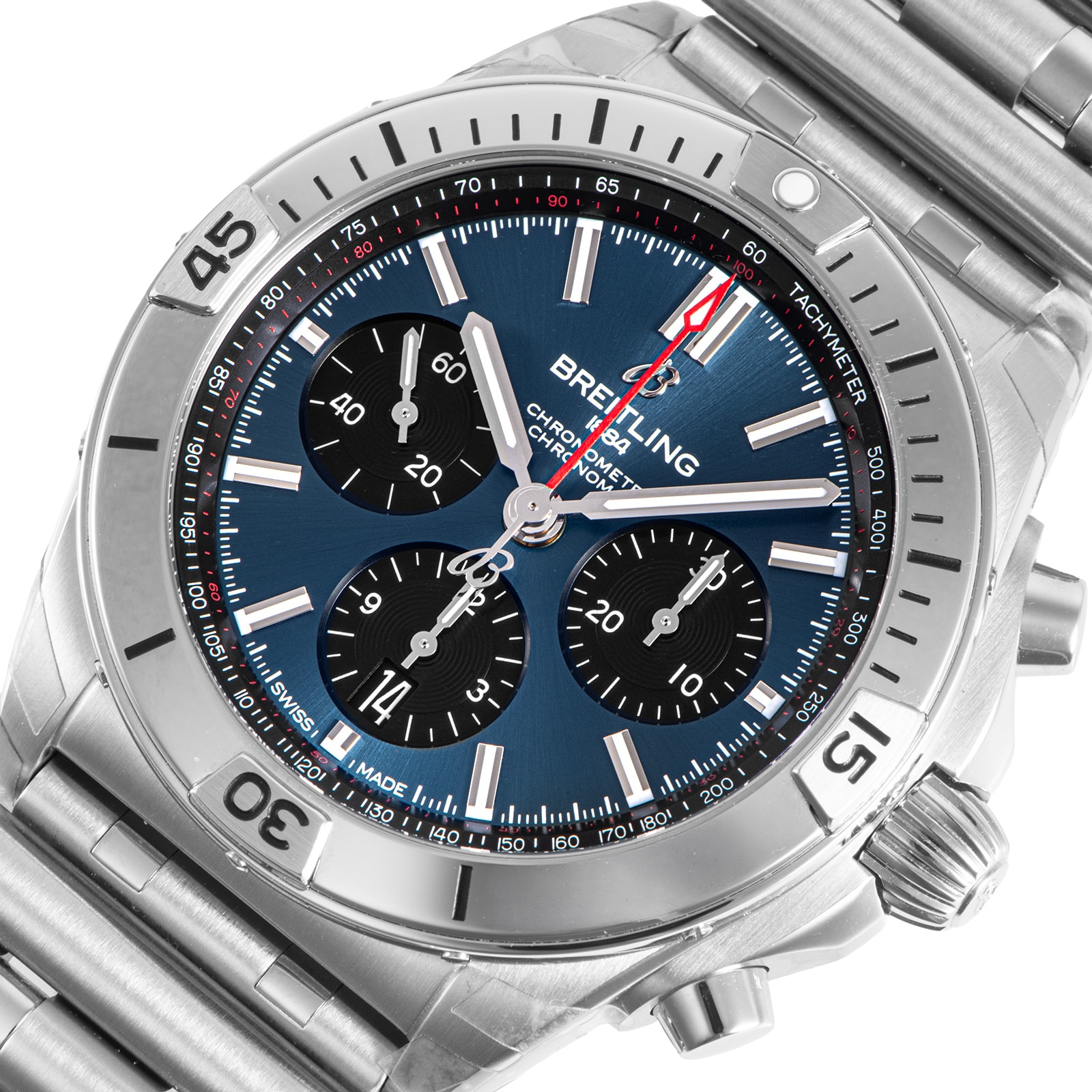 【新品】BREITLING ブライトリング クロノマット B01 42 AB0134101C1A1(AB0134) 保証書2026年 ステンレススチール【中古】