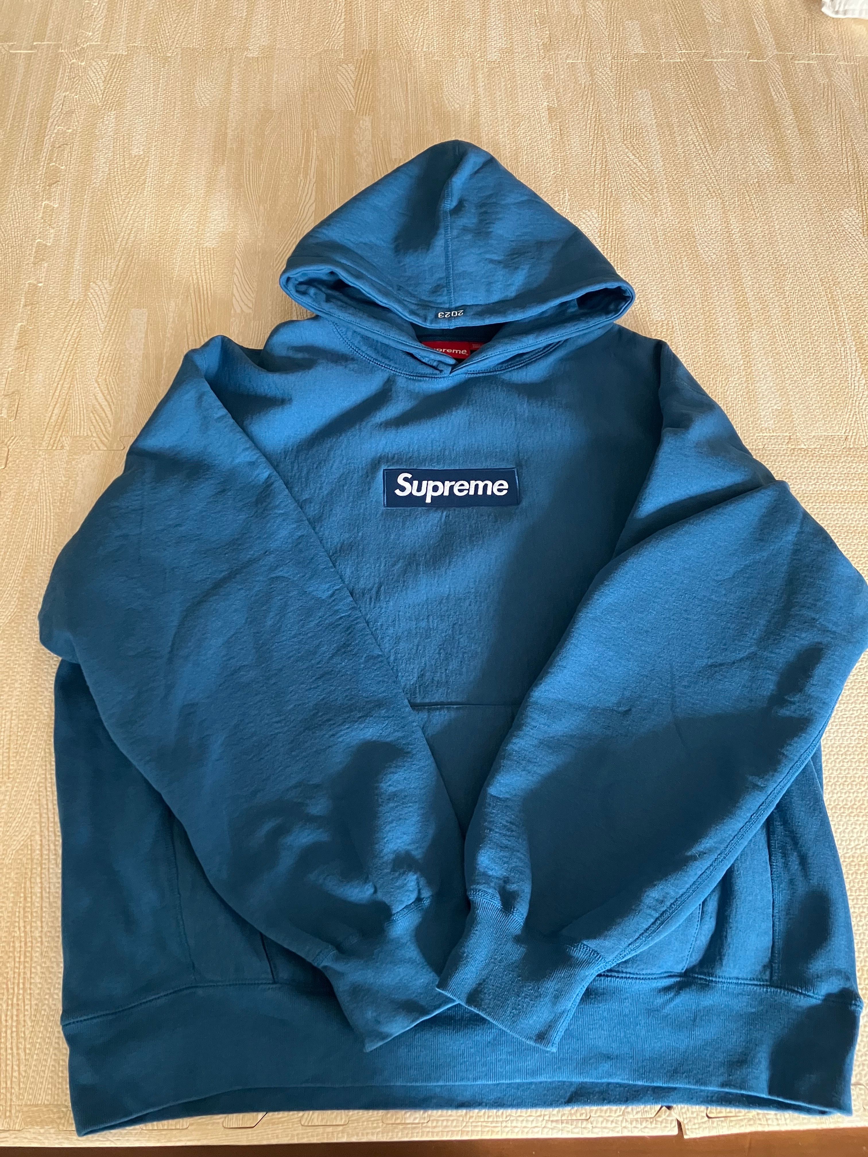 Supreme Box Logo Hooded Sweatshirt "Blue" (23FW)
