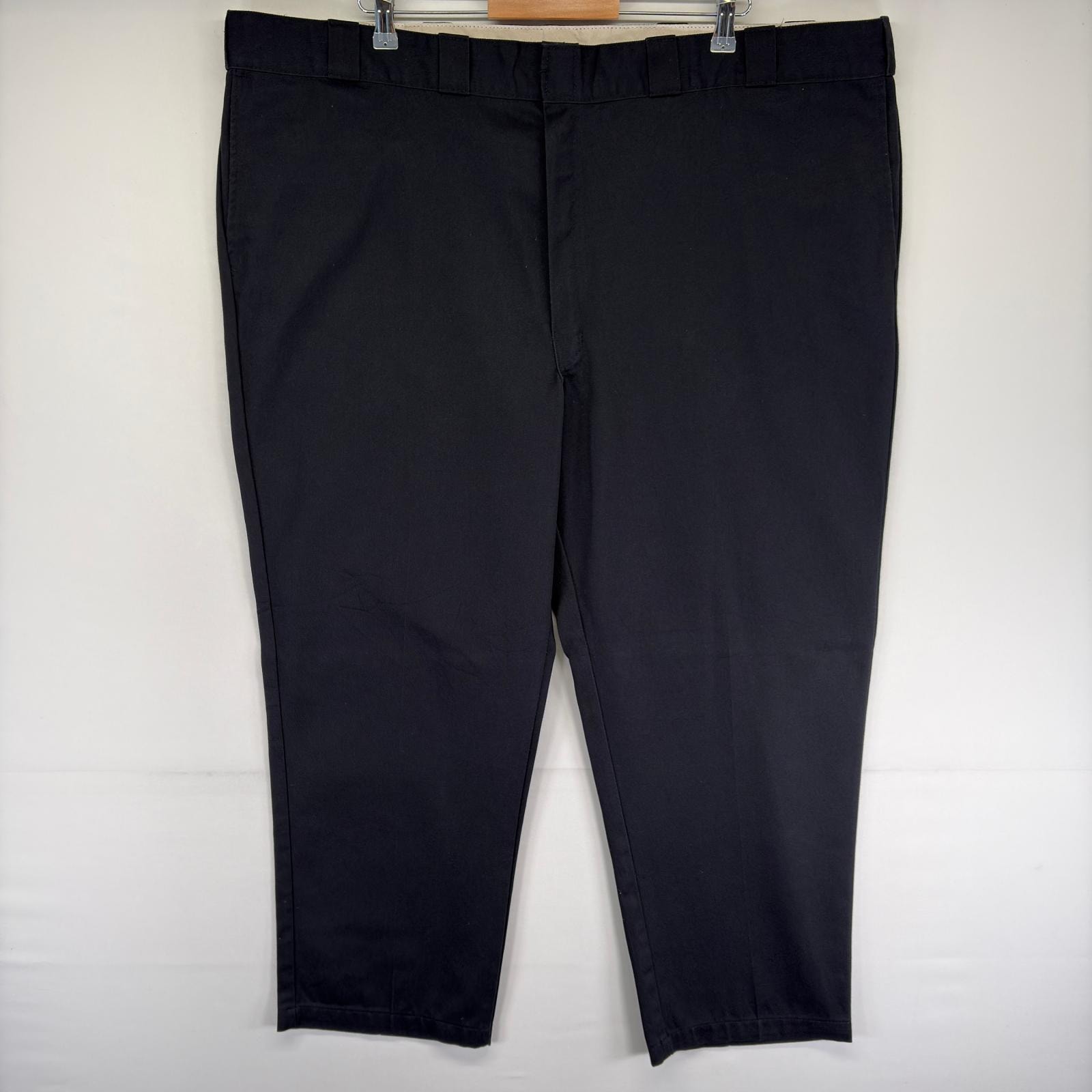 古着 ディッキーズ Dickies パンツ ワークパンツ チノパン スラックス 874 ジッパーフライ ストレート w56 L30  ブラック系 メンズ