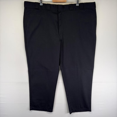 古着 ディッキーズ Dickies パンツ ワークパンツ チノパン スラックス 874 ジッパーフライ ストレート w56 L30 ブラック系 メンズ