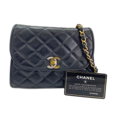 シャネル CHANEL ミニマトラッセ ショルダーバッグ ラムスキン【中古】