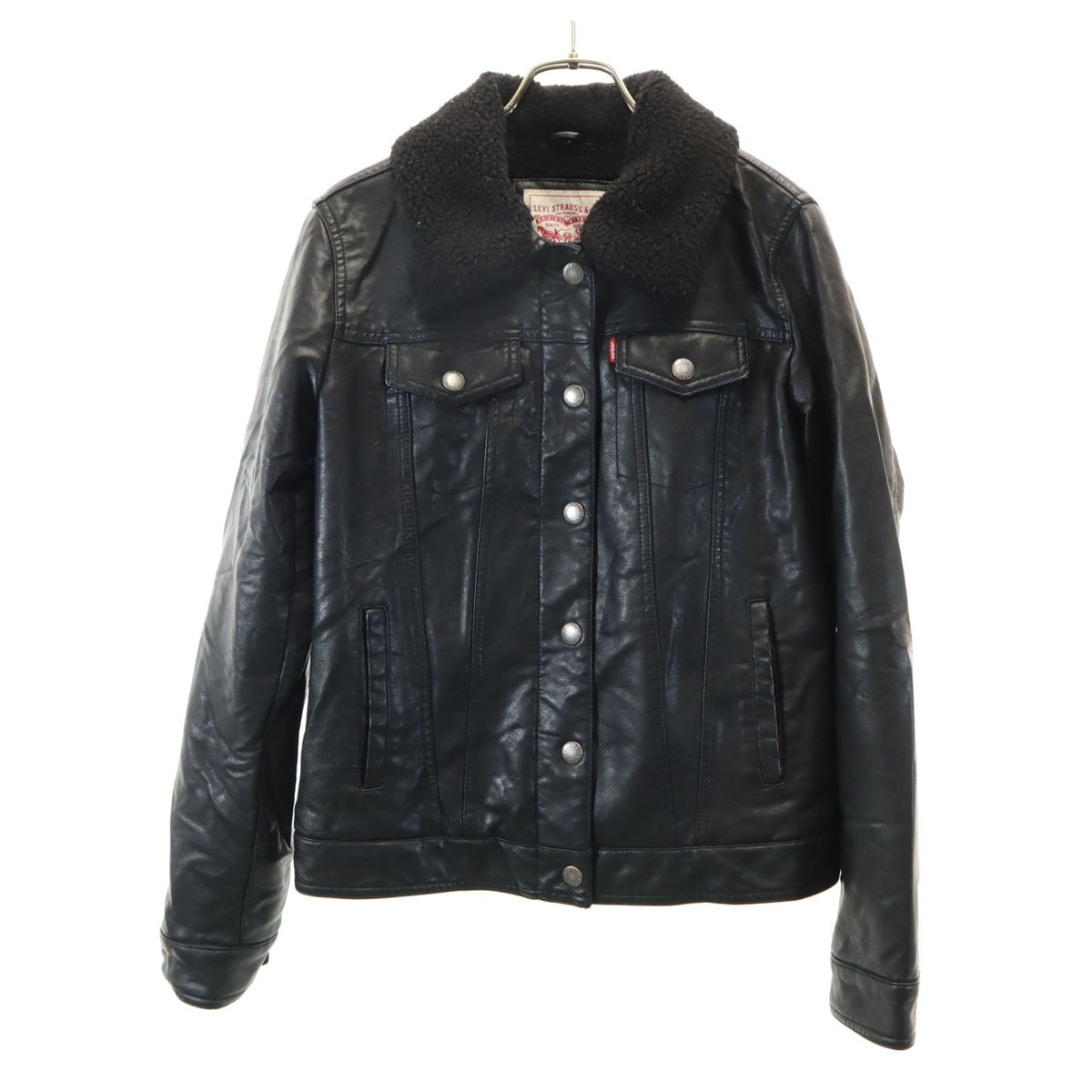 Levi's リーバイス フェイク レザージャケット M ブラック