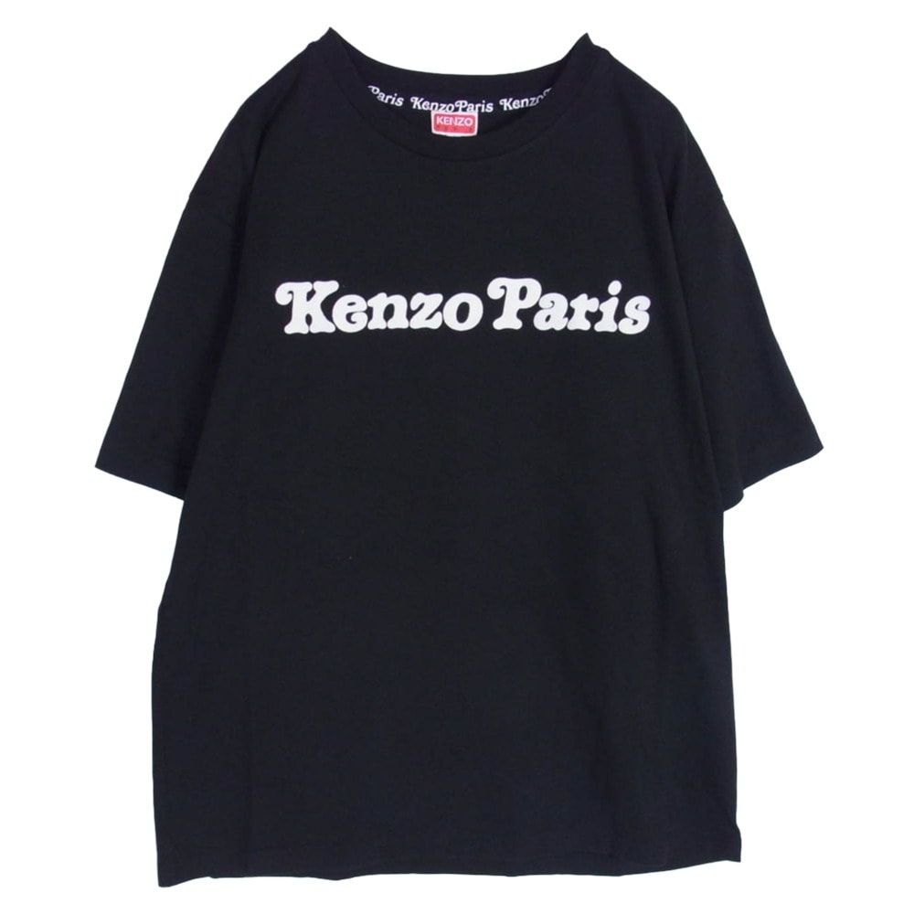 KENZO ケンゾー Ｔシャツ FF55TS4994SG VERDY MARKET ロゴフロッキープリント 半袖 Tシャツ カットソー ブラック系 L【中古】