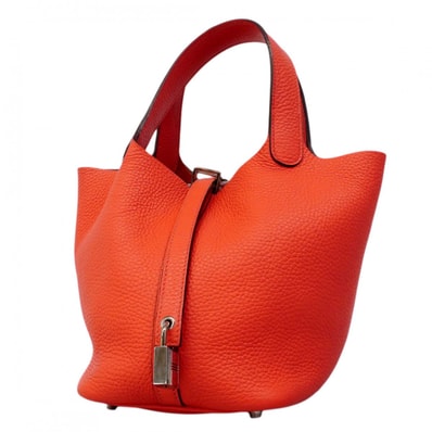 【6dc3609】エルメス ハンドバッグ ピコタンロックPM トリヨンクレマンス ブーゲンビリア シルバー金具 C刻印【中古】レディース