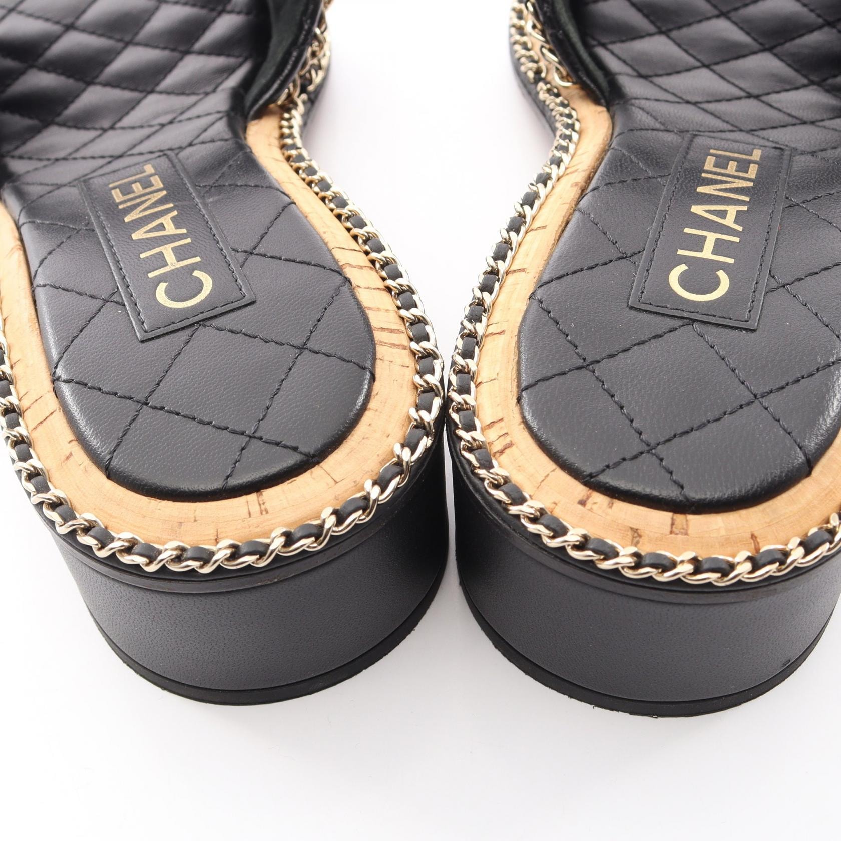 C (やや傷や汚れあり)】シャネル CHANEL マトラッセ ミュール 靴