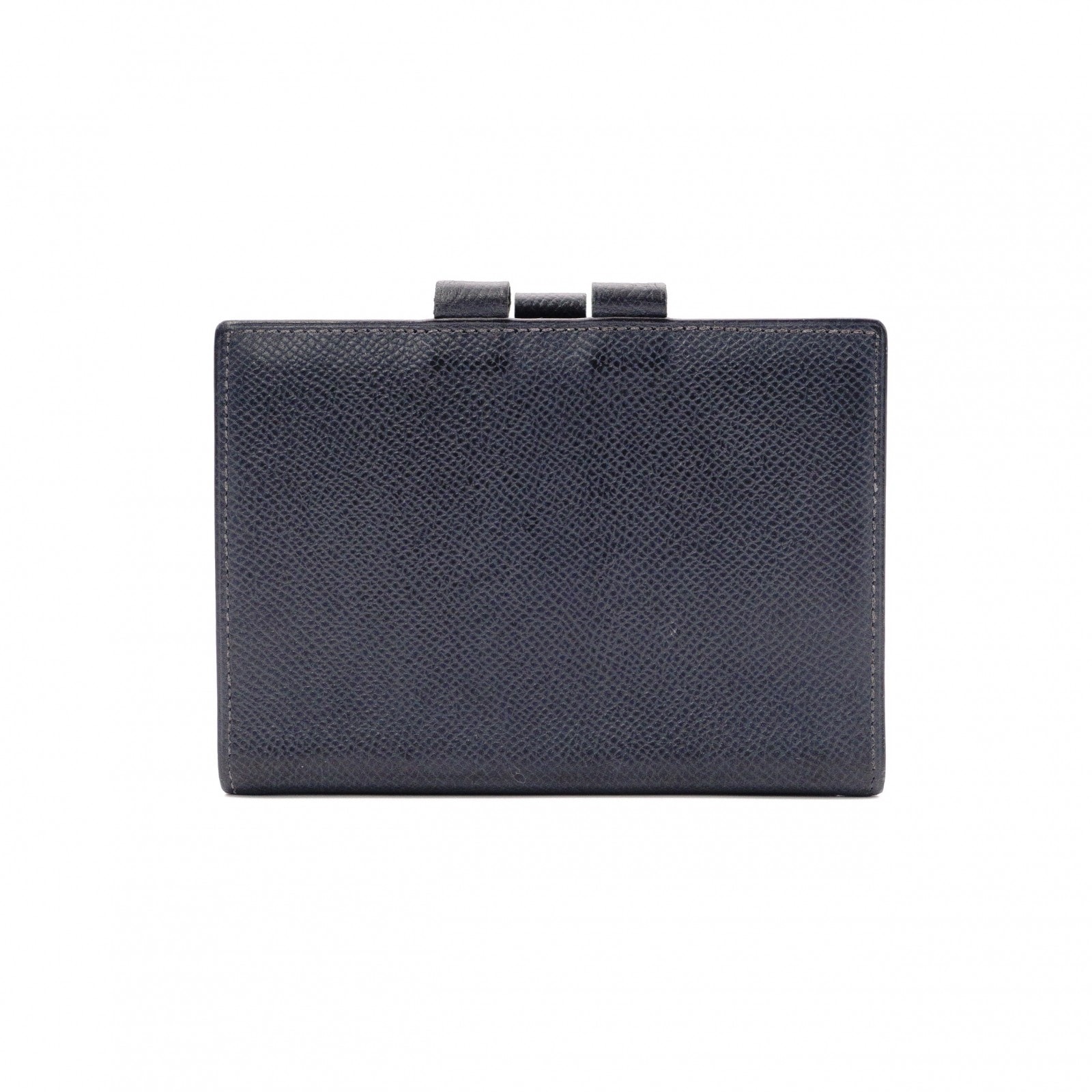 HERMES エルメス カサンドラ 手帳カバー レザー ネイビー □B 刻印