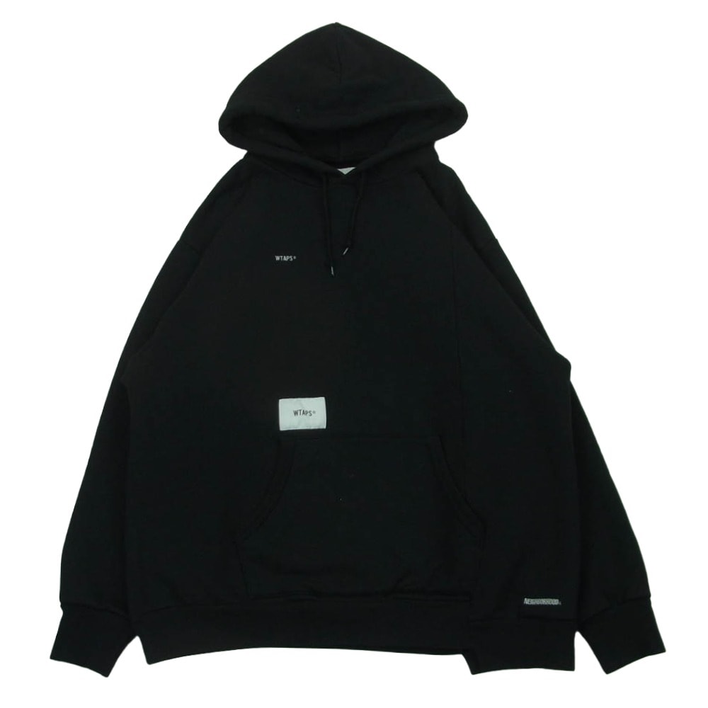 WTAPS ダブルタップス 19AW 192ATNHD-CSM03S NEIGHBORHOOD ネイバーフッド RIPPER HOODED SWEATSHIRT バックプリント プルオーバー パーカー フーディ ブラック系 03【中古】
