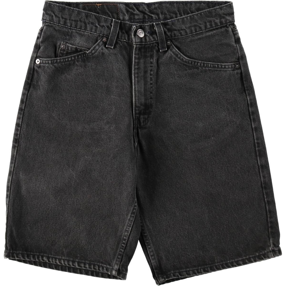 古着 90年代 リーバイス Levi's 550 RELAXED FIT オレンジタブ ブラックデニムショーツ ハーフパンツ USA製 メンズw30相当 ヴィンテージ/eaa637132