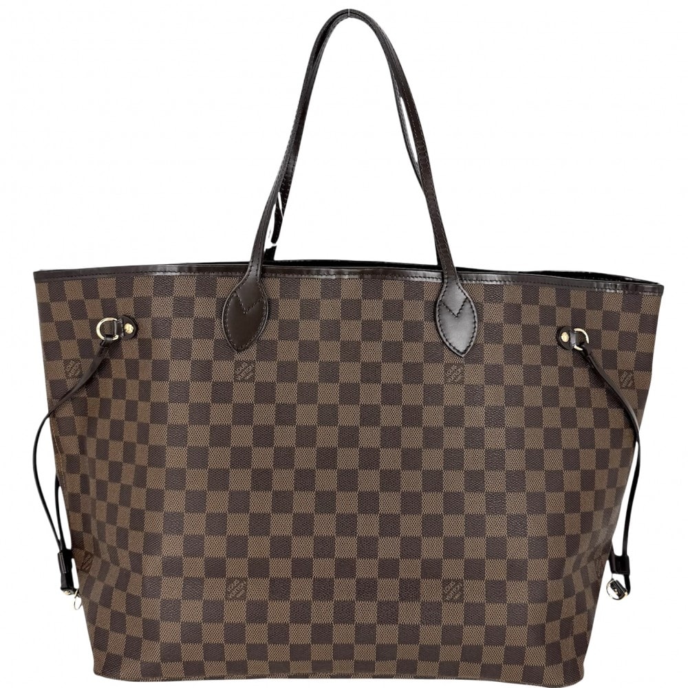 LOUIS VUITTON ルイヴィトン トートバッグ ネヴァーフルGM ハンドバッグ 肩掛け N51106 ダミエキャンバス    ブラウン 茶 ゴールド金具 レディース【中古品】