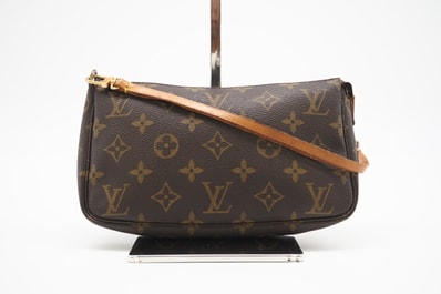 LOUIS VUITTON ルイ・ヴィトン モノグラム アクセソワール M51980 ポーチ ブラウン コーティングキャンバス レディース