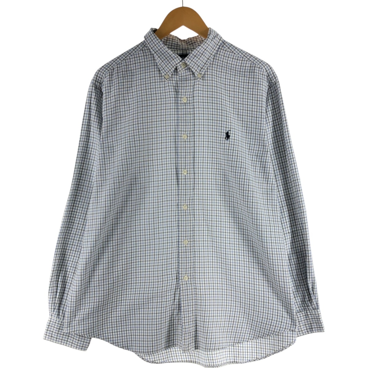 古着 ラルフローレン Ralph Lauren CLASSIC FIT 長袖 ボタンダウンチェックシャツ メンズXL相当/eaa535503