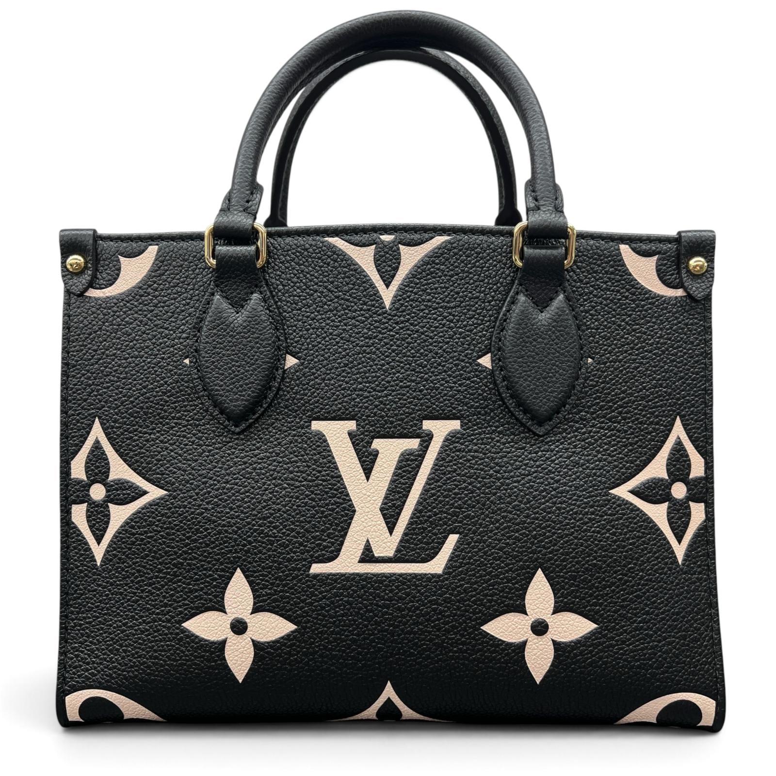 LOUIS VUITTON 極美品 ルイヴィトン オンザゴーPM モノグラムアンプラント ジャイアント ハンドバッグ M45659 RFID確認済 別売りバンドー付属 ※ストラップ無し LV Aランク 中古 鑑定済 ヴィトンバッグ