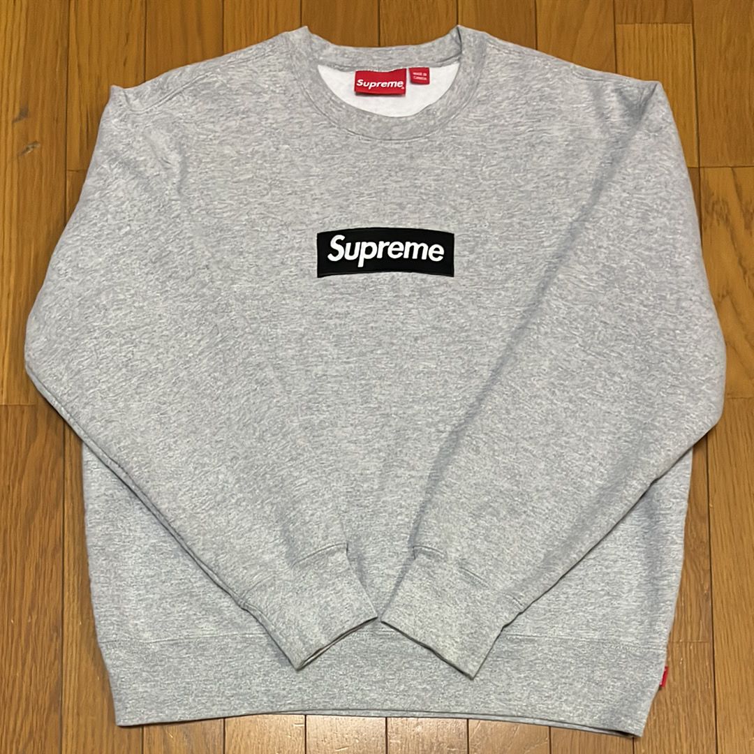Supreme Box Logo Crewneck "Heather Grey" (22FW)