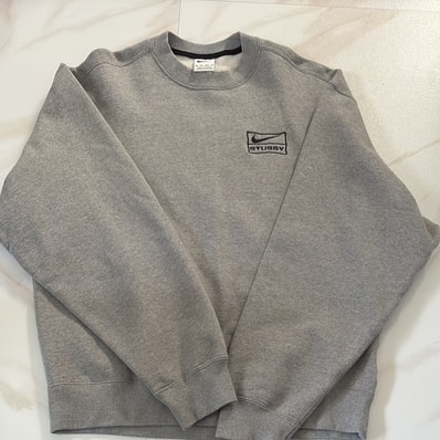 Stussy x Nike Fleece Crew (US Size) "Grey" DO9337-063