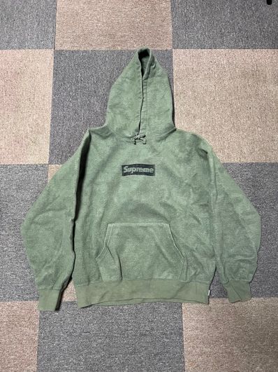 Supreme Inside Out Box Logo Hooded Sweatshirt "Light Olive"