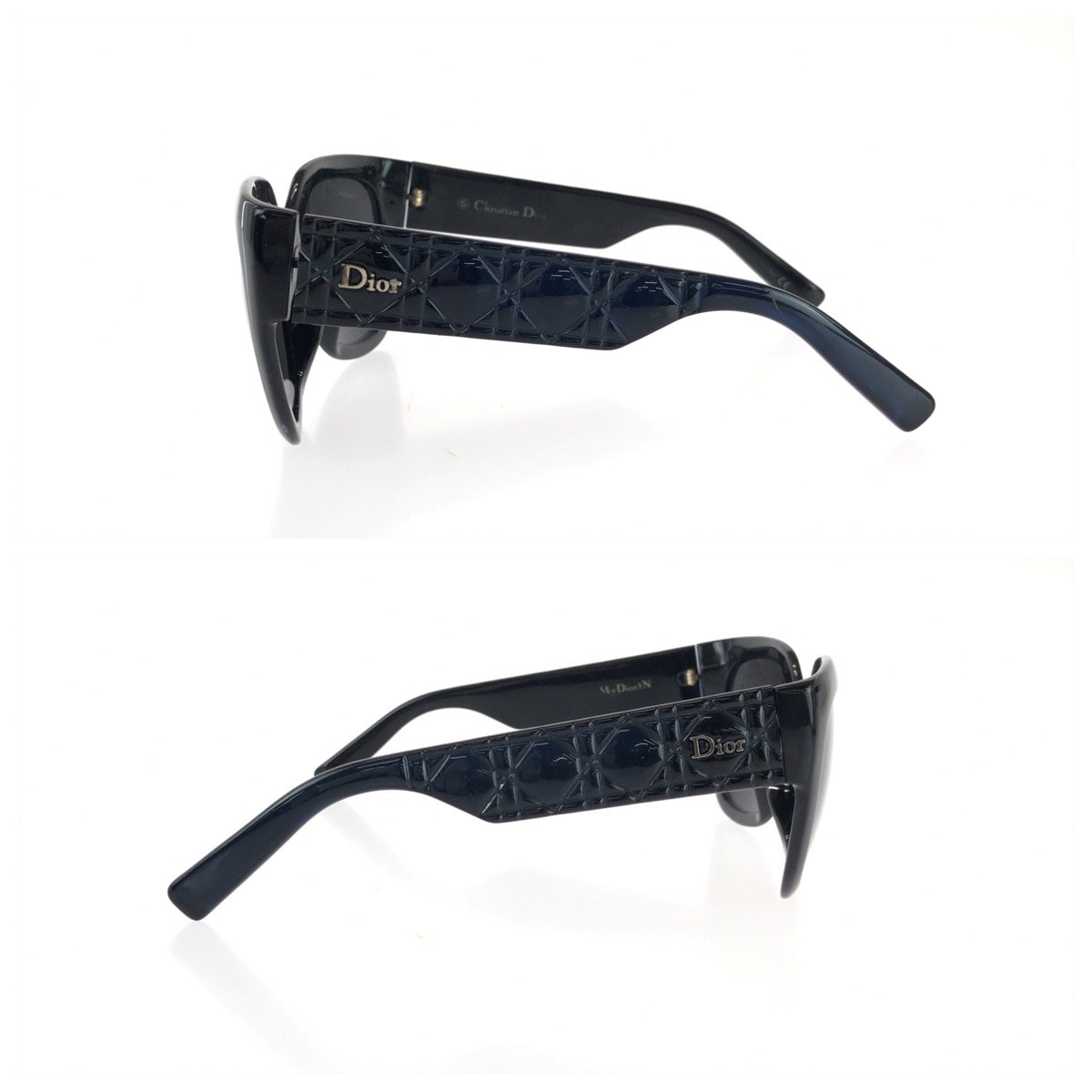 美品 Dior ディオール ロゴ ネイビー ゴールド金具 プラスチック /メタル MYDIOR3N サングラス 男女兼用 バタフライ レディース 603502 【中古】 B (目立った傷や汚れなし)】美品 Dior ディオール ロゴ ネイビー