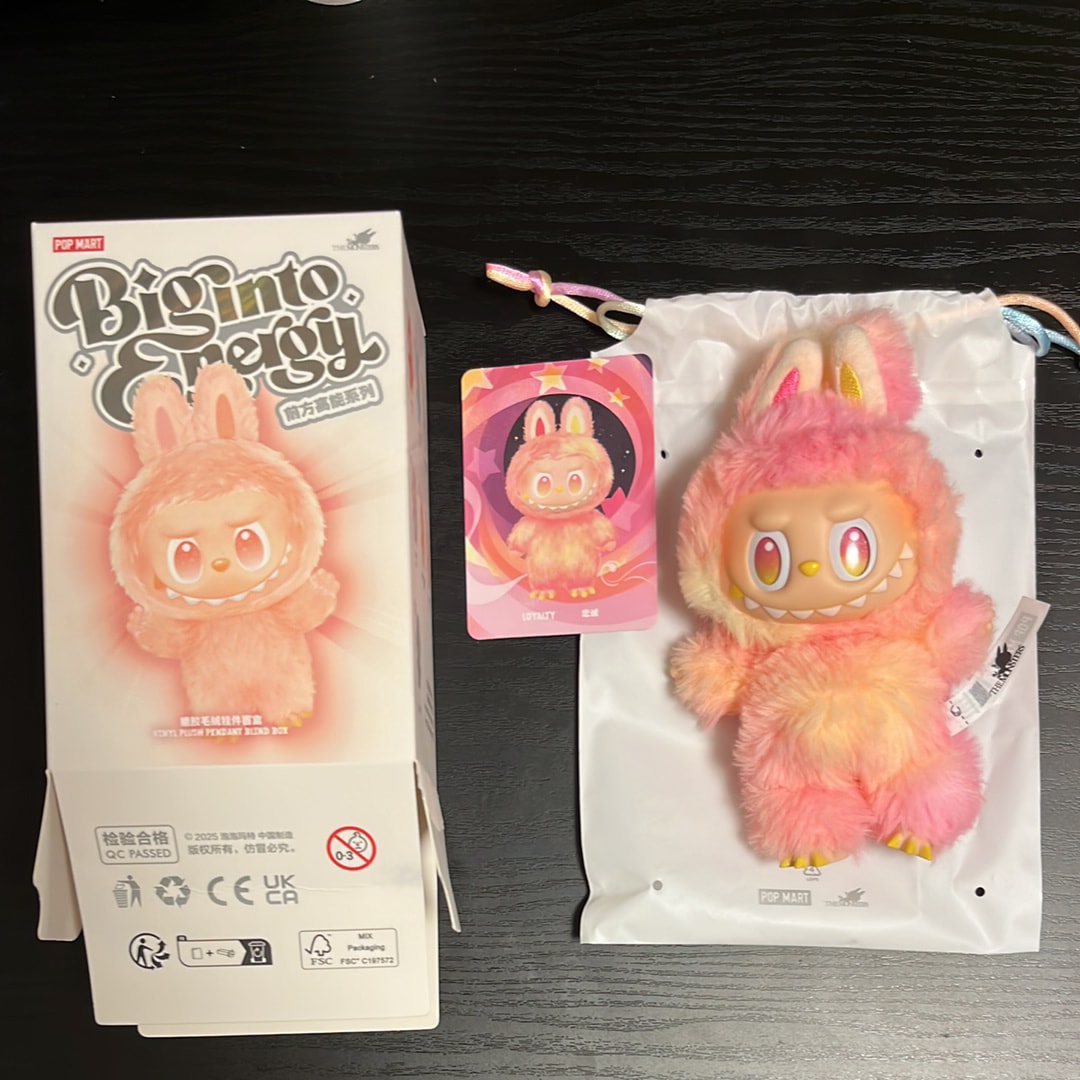 POP MART THE MONSTERS (LABUBU) Big into Energy Series Plush Pendant LOYALTY