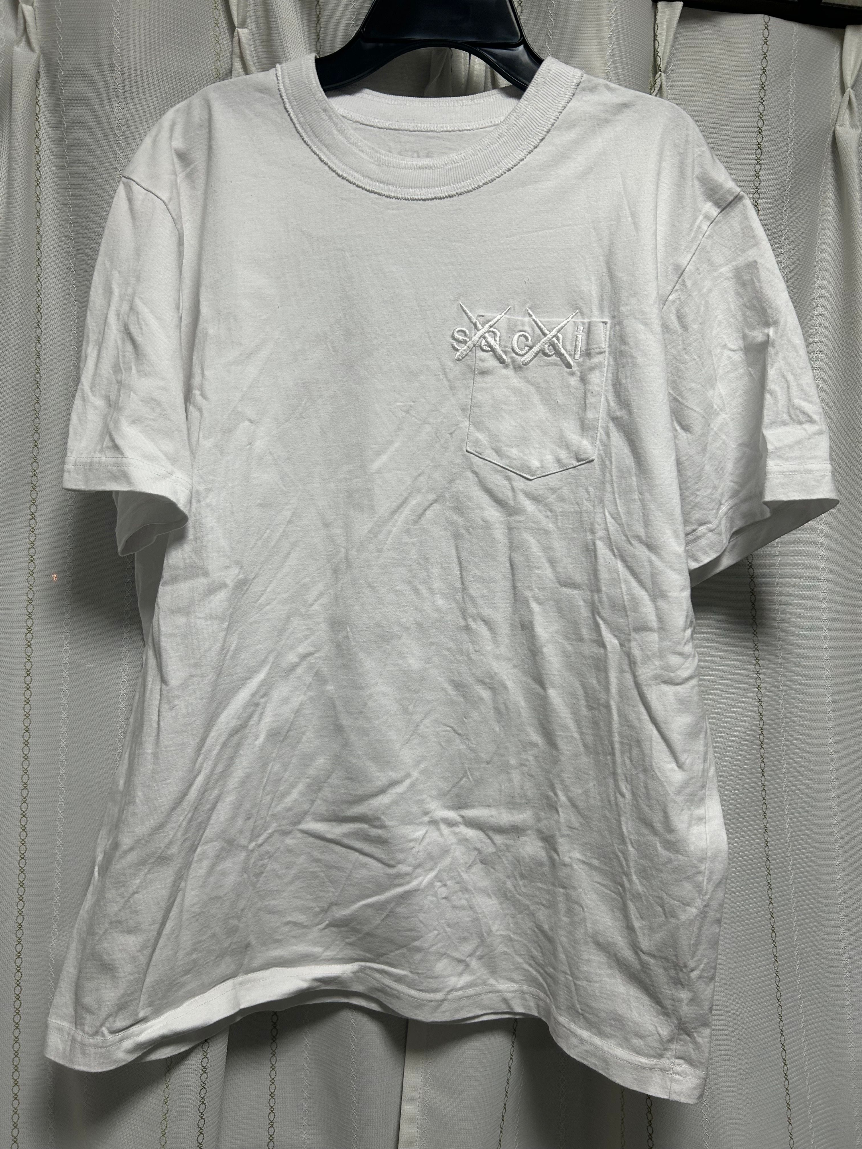 sacai KAWS Embroidery T-Shirt "White"