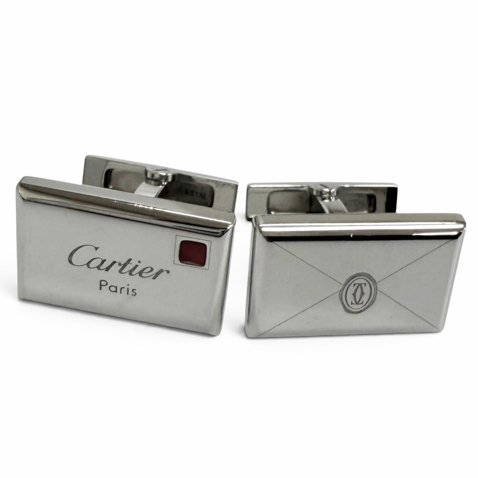 良品 カルティエ カフスボタン カフリンクス シルバー メンズ