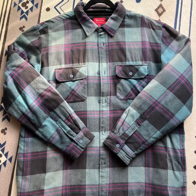Supreme Quilted Flannel Shirt "Teal"