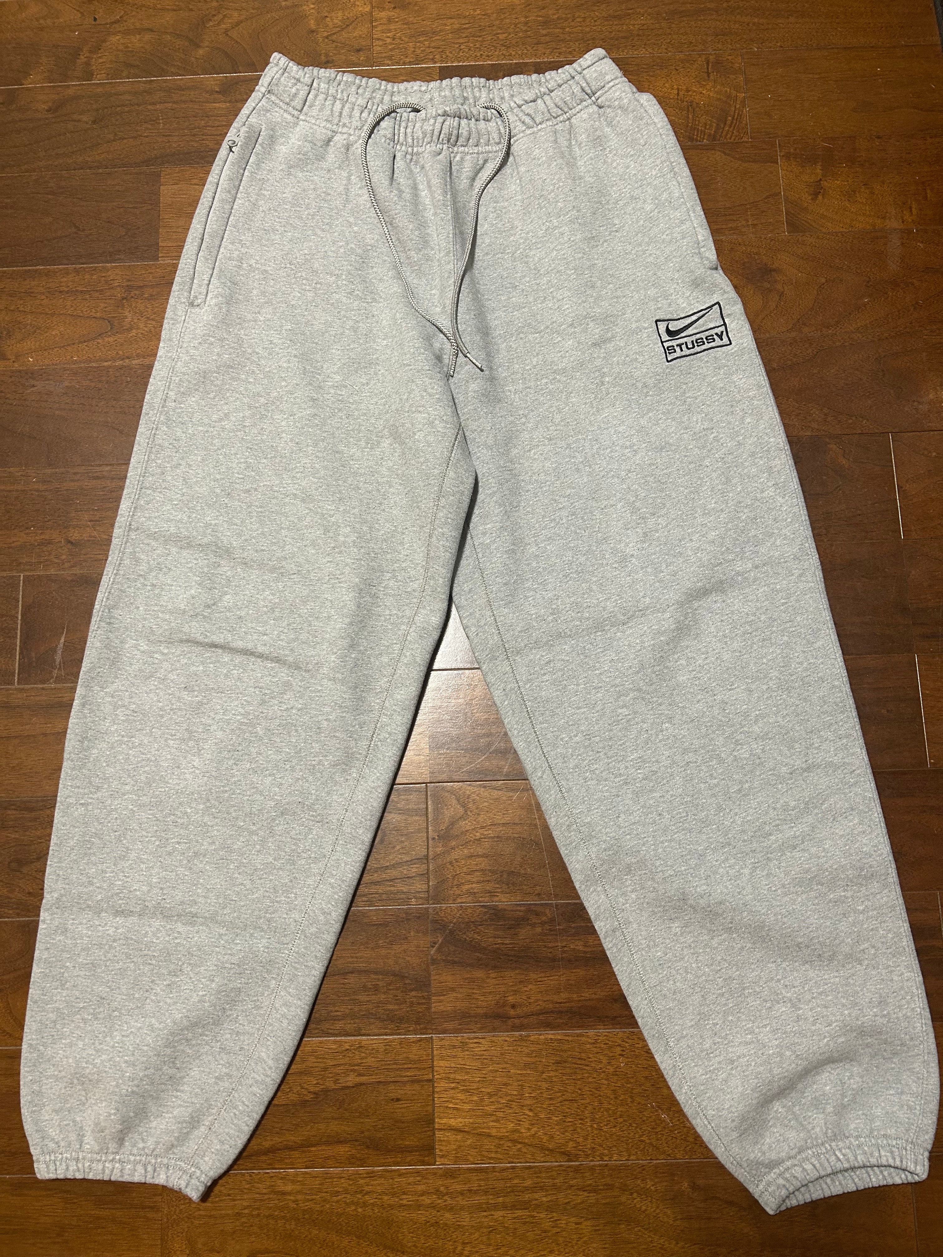 Stussy x Nike Fleece Pants (US Size) "Grey" DO9340-063