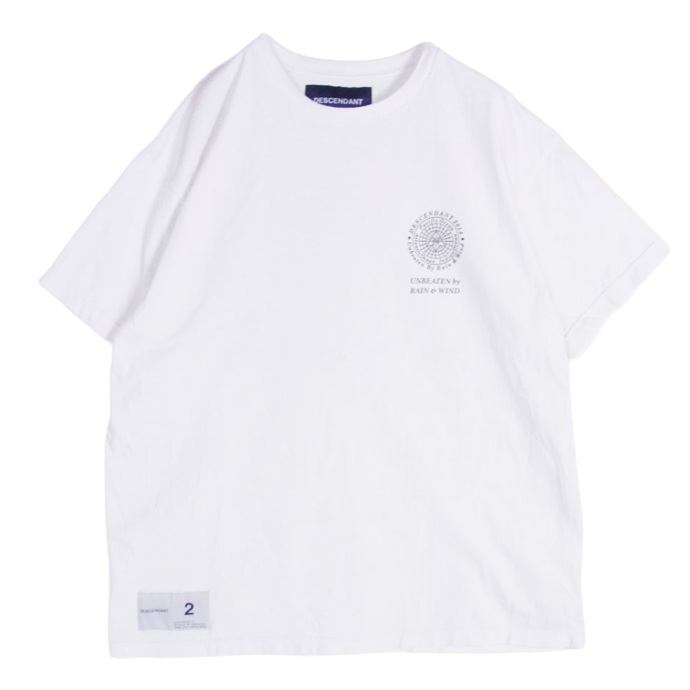 DESCENDANT ディセンダント Tシャツ 24SS 241ATDS-STM13S STERN SS スターン ロゴ プリント 半袖 Tシャツ ホワイト系 2【中古】