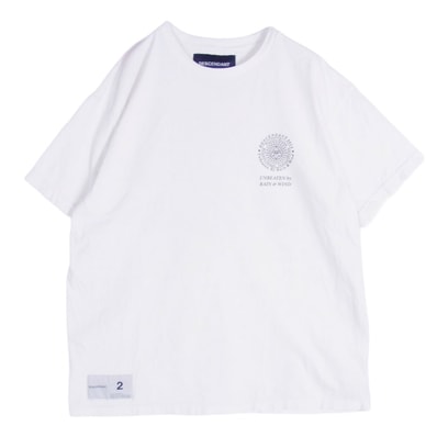 DESCENDANT ディセンダント Tシャツ 24SS 241ATDS-STM13S STERN SS スターン ロゴ プリント 半袖 Tシャツ ホワイト系 2【中古】