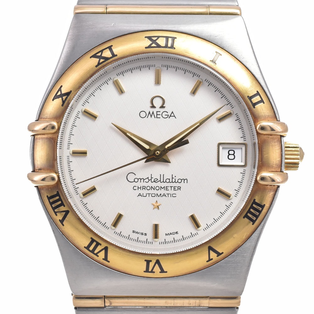 オメガ OMEGA 1202.30 コンステレーション デイト SS/K18YG シルバー 自動巻き メンズ 良品 腕時計 R#149096