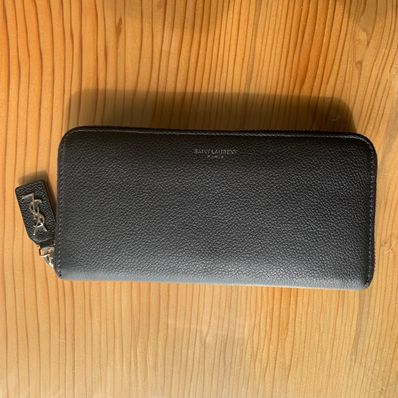 Saint Laurent Round Fastener Wallet "Black"