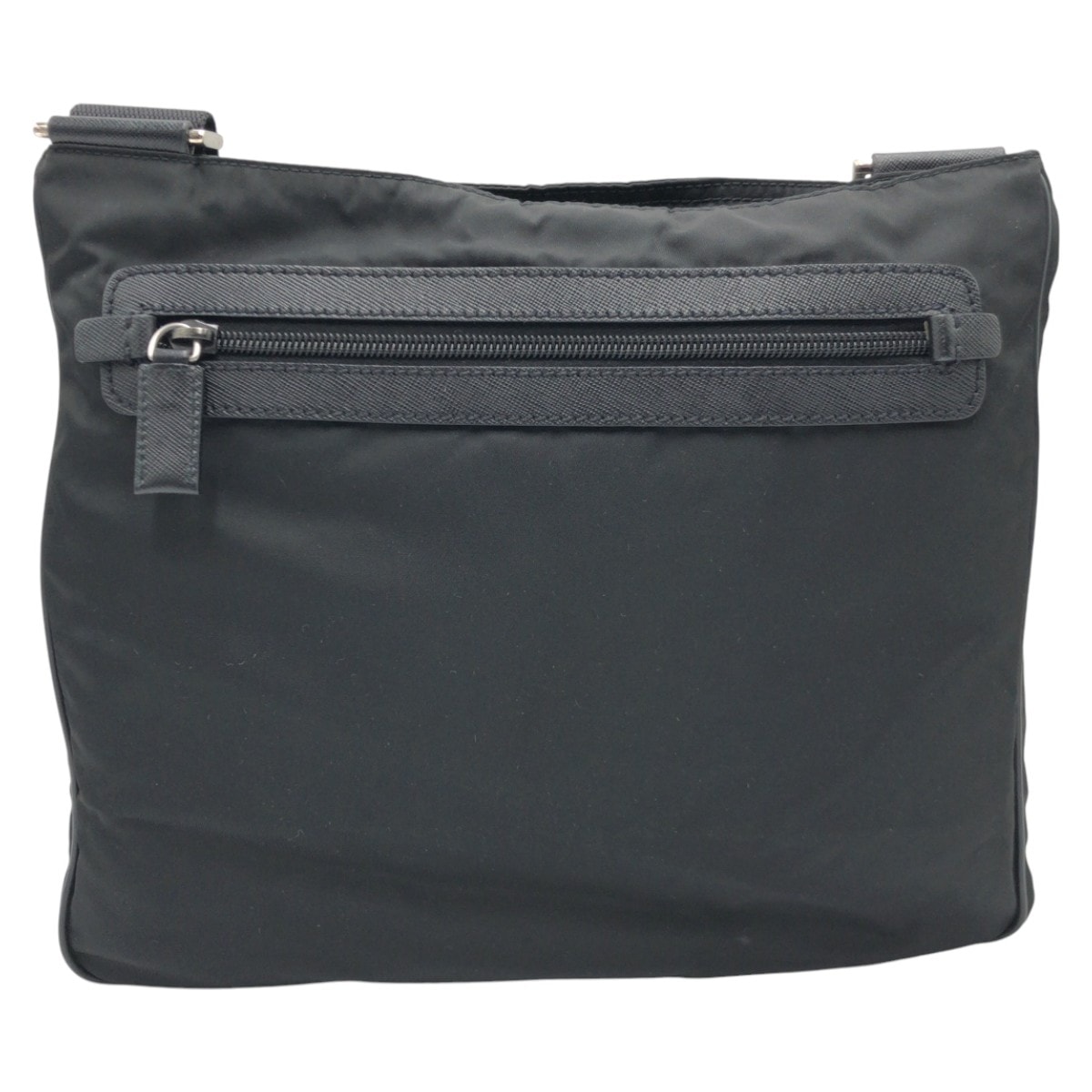 美品 PRADA プラダ テスート 三角ロゴ ブラック ナイロン ショルダーバック ポシェット 504726 【中古】