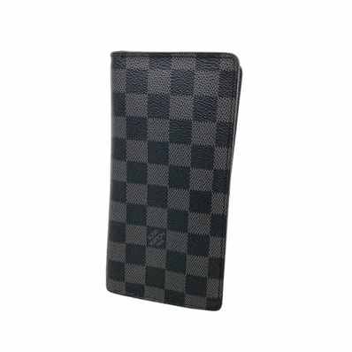 【6kc2061】ルイヴィトン 長財布 ダミエ・グラフィット ポルトフォイユブラザ N62665 ブラック グレー【中古】メンズ