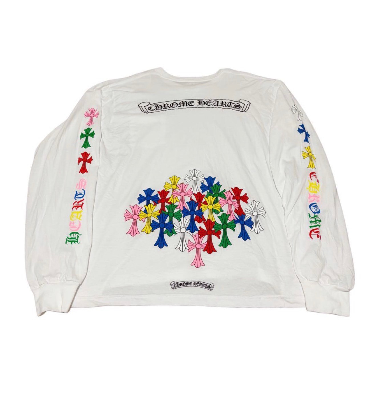 Chrome Hearts Cemetery Cross L/S T-Shirt "White/Multicolor"