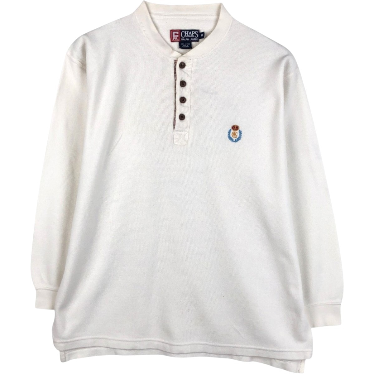 古着 ラルフローレン Ralph Lauren CHAPS チャップス ヘンリーネック サーマルロンT ワッフル メンズM相当/eaa672888