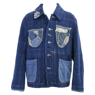 ポータークラシック 【美品】PC KENDOxPC SASHIKO BLUE FRENCH JACKET CUSTOM イベント限定 カスタム品 ジャケット L
