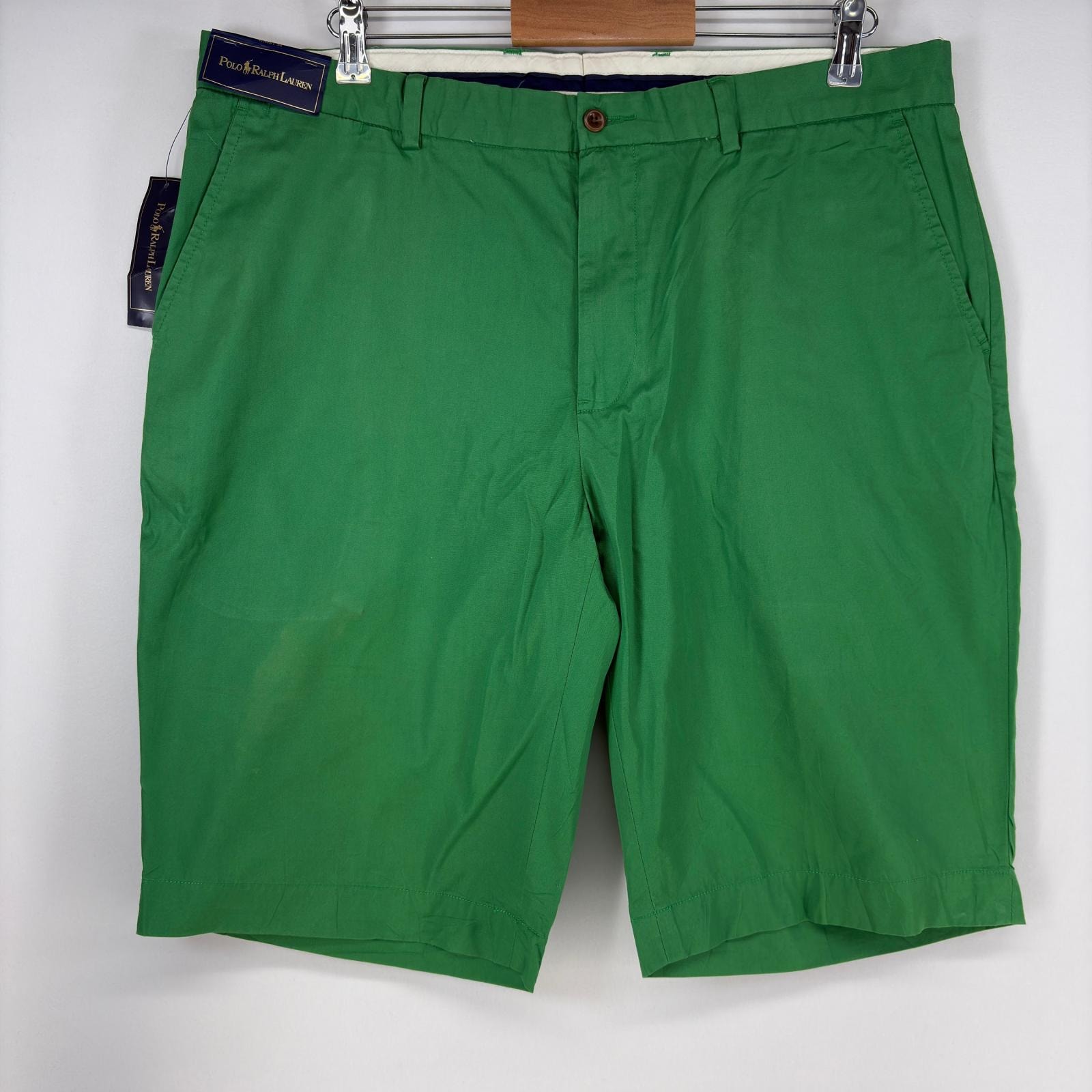 古着 デッドストック ポロ・ラルフローレン POLO RALPH LAUREN ショートパンツ チノパン カラー タグ付き ハーフ w38  グリーン メンズ