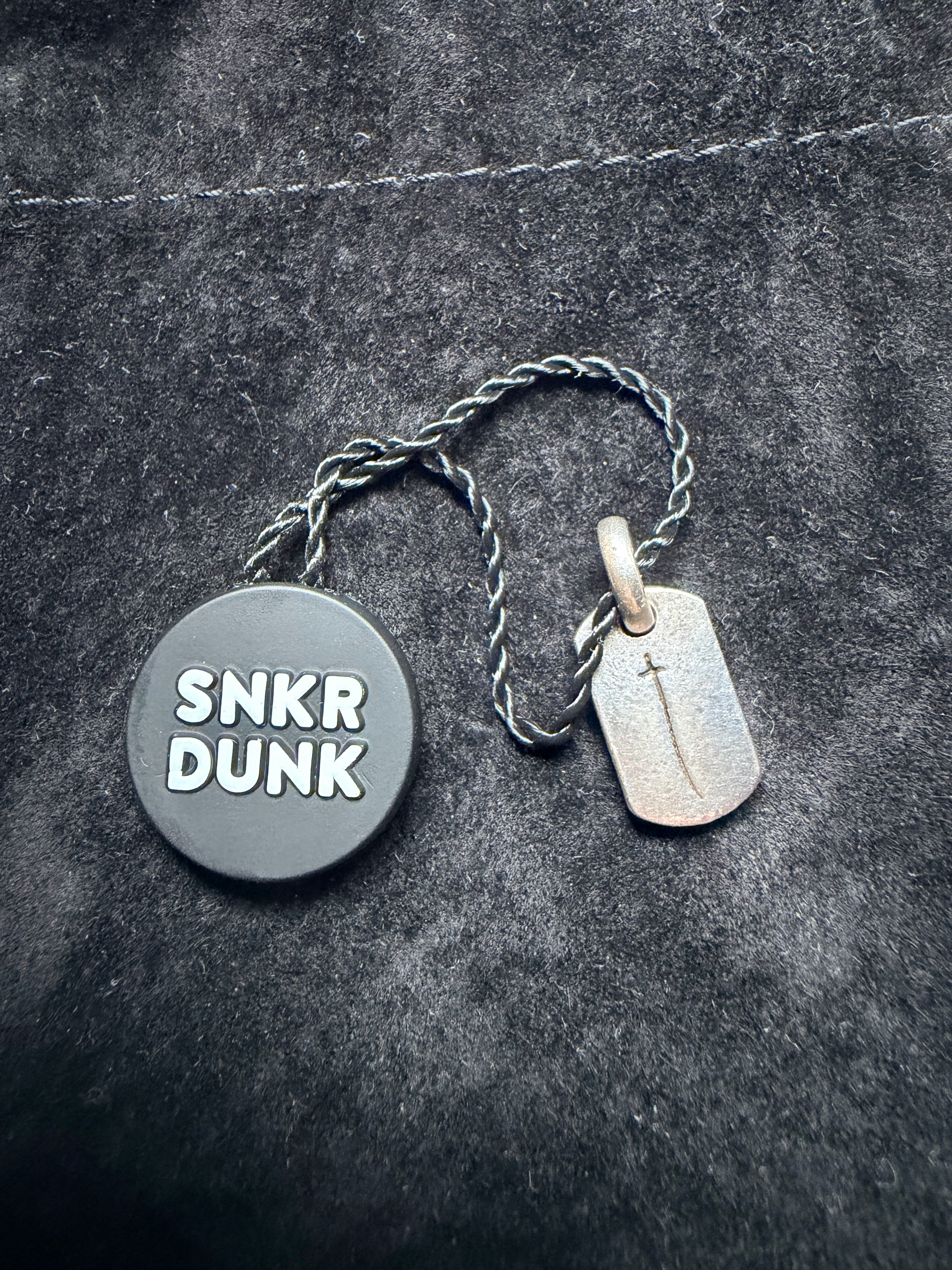 Chrome Hearts Tiny Dog Tag RS Cross Aoyama Limited Pendant Top "Silver"