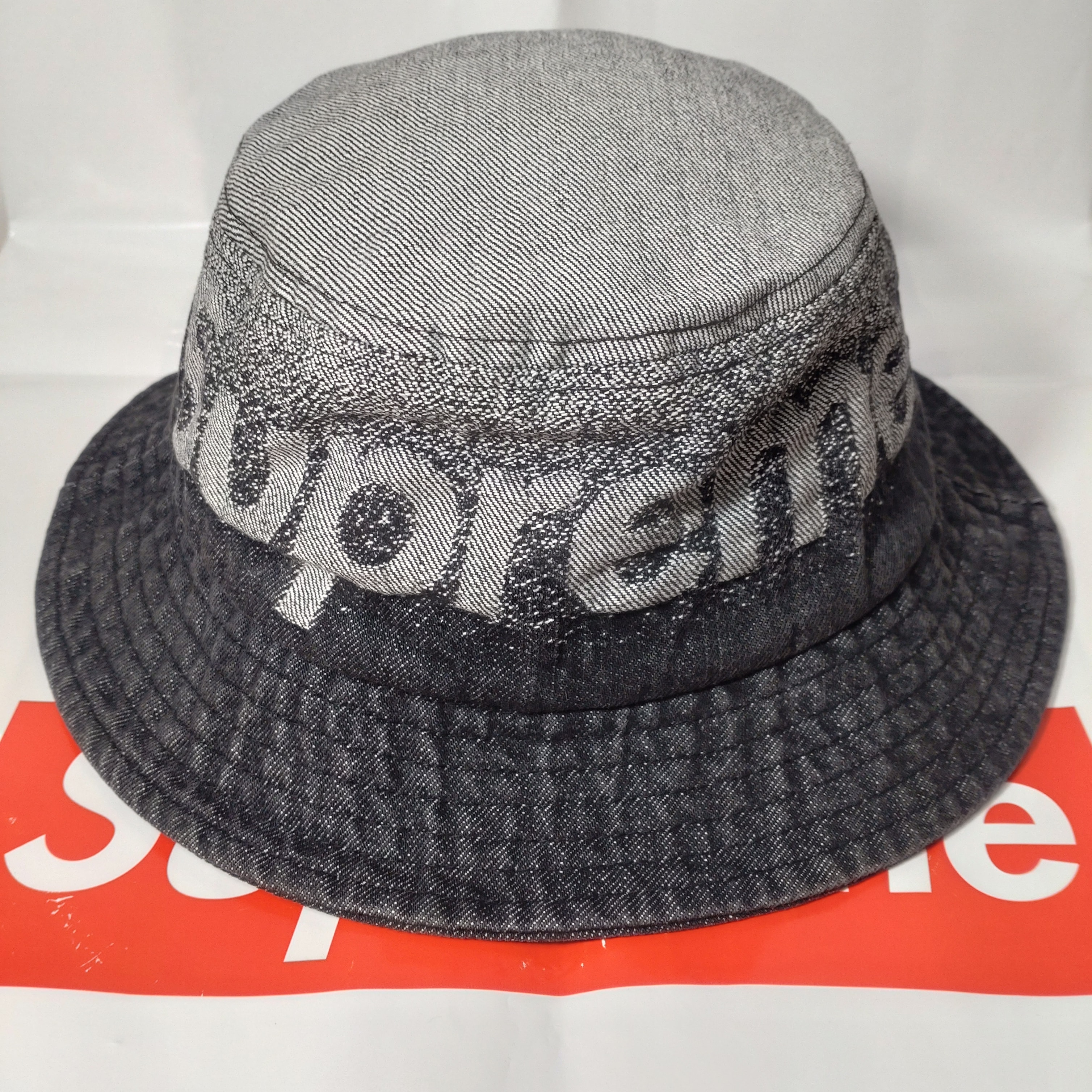 Supreme Fade Jacquard Denim Crusher "Black"