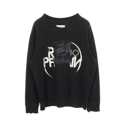 メゾン マルジェラ Maison Margiela 再構築 ダメージ加工 スウェット 衣料品 トップス コットン メンズ ブラック系 【中古】