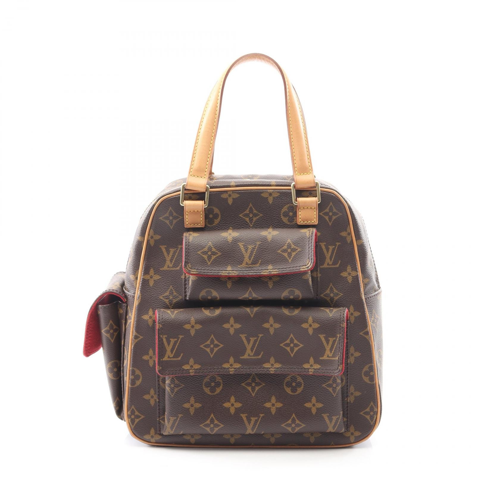 ルイ・ヴィトン LOUIS VUITTON エクサントリシテ ハンドバッグ バッグ PVCコーティングキャンバス レザー モノグラム レディース ブラウン系 M51161 【中古】